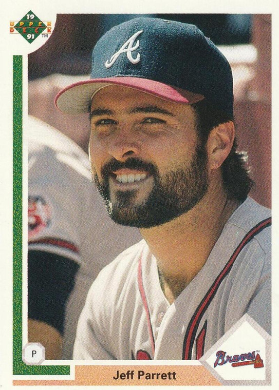 1991 Upper Deck #417 Jeff Parrett VG Atlanta Braves 