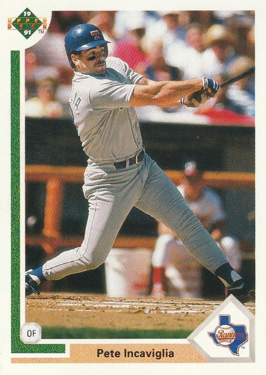 1991 Upper Deck #453 Pete Incaviglia VG Texas Rangers 