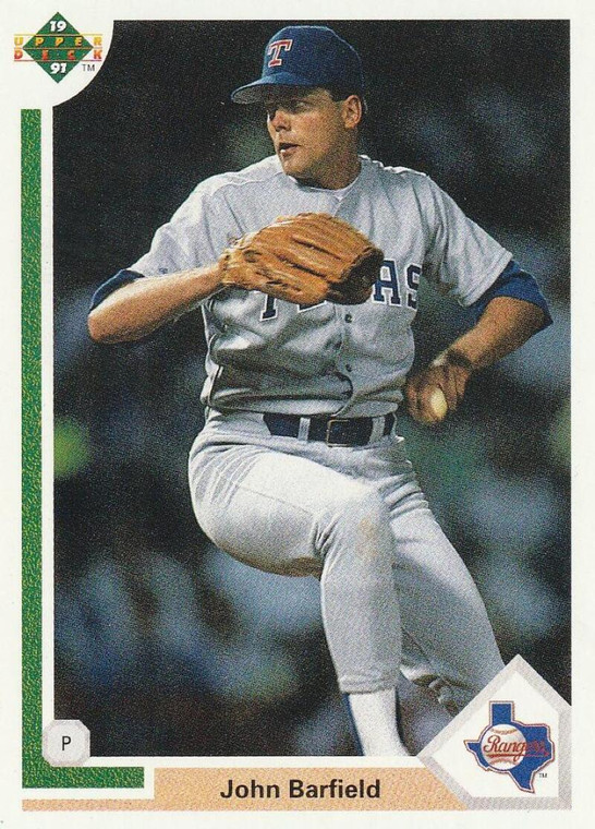 1991 Upper Deck #629 John Barfield VG Texas Rangers 