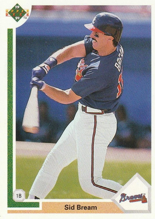 1991 Upper Deck #710 Sid Bream VG Atlanta Braves 