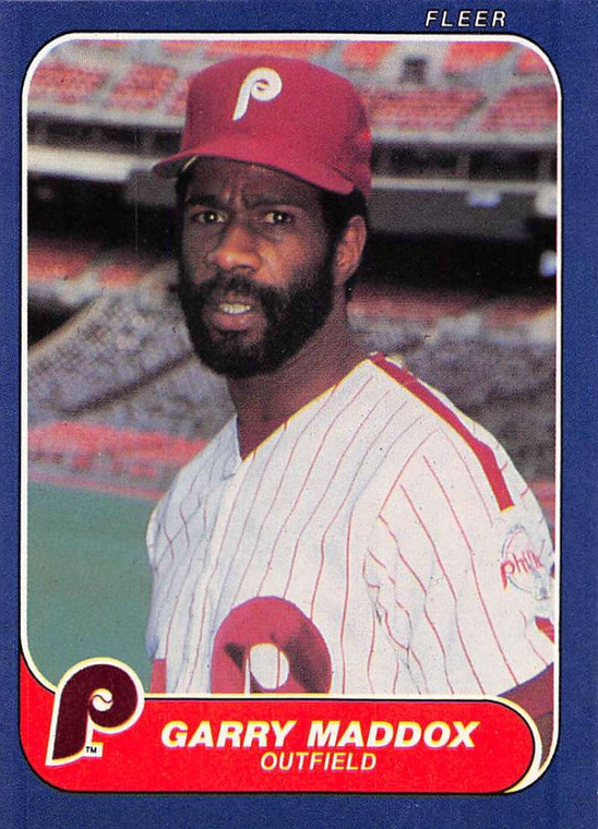 1986 Fleer #445 Garry Maddox VG Philadelphia Phillies 