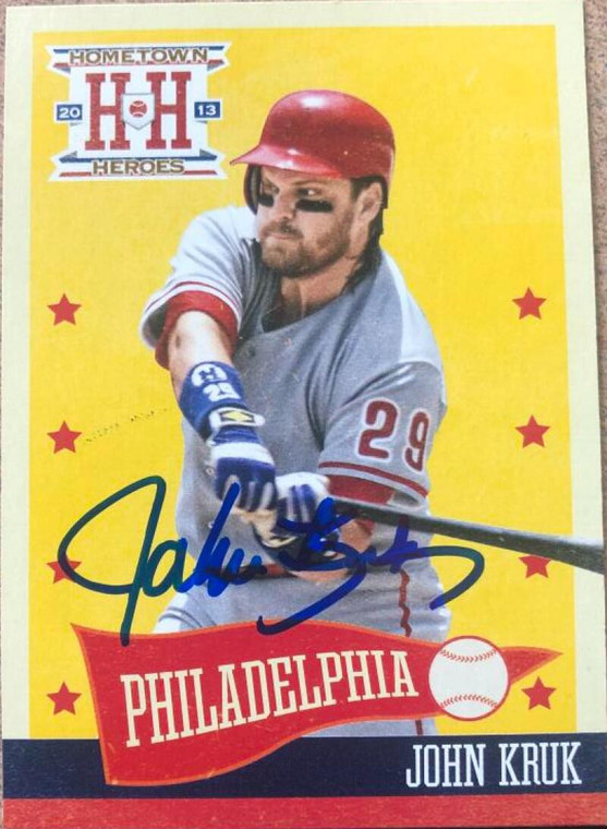 John Kruk Autographed 2013 Panini Hometown Heroes #90