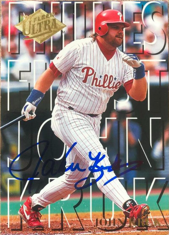 John Kruk Autographed 1994 Fleer Ultra Phillies Finest #18