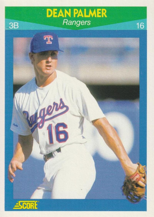 1990 Score Rising Stars #38 Dean Palmer VG Texas Rangers 