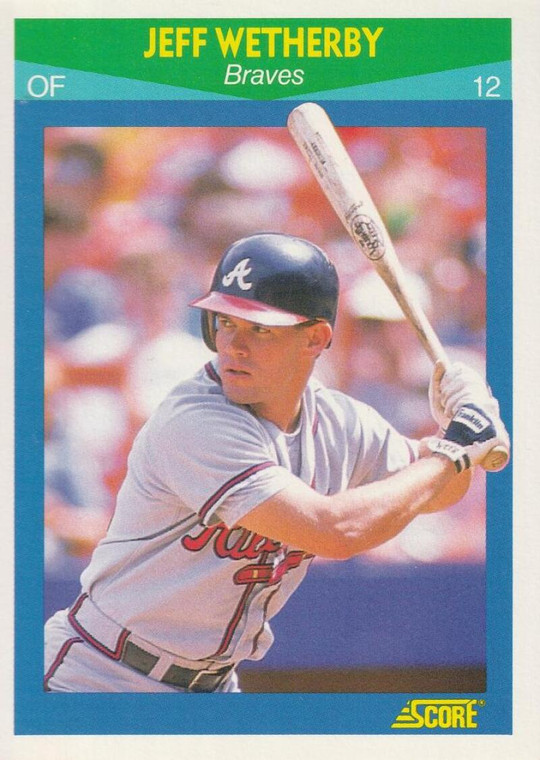 1990 Score Rising Stars #44 Jeff Wetherby VG Atlanta Braves 