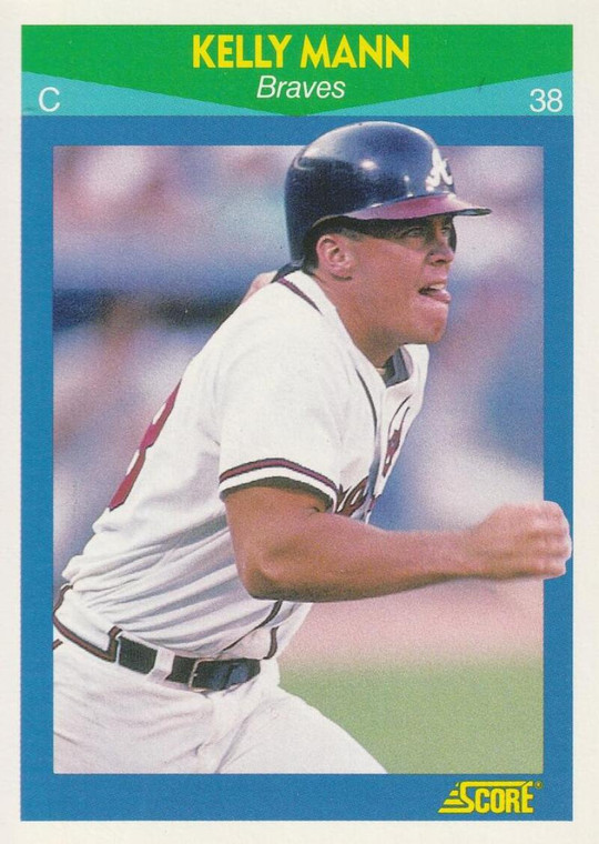 1990 Score Rising Stars #56 Kelly Mann VG Atlanta Braves 