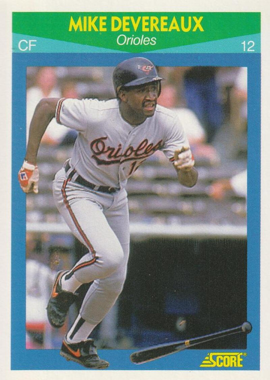 1990 Score Rising Stars #90 Mike Devereaux VG Baltimore Orioles 