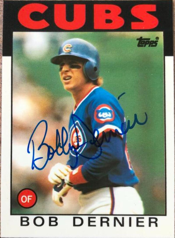 Bob Dernier Autographed 1986 Topps Tiffany #188