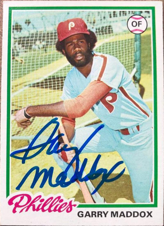 Garry Maddox Autographed 1978 Topps #610