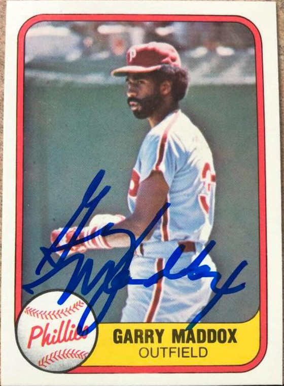 Garry Maddox Autographed 1981 Fleer #19