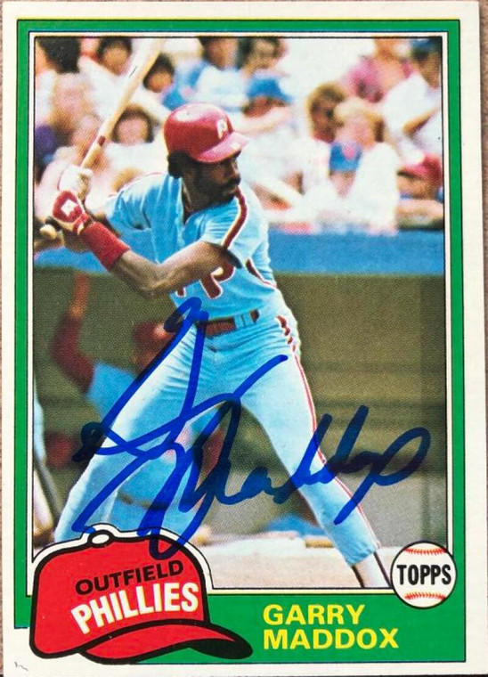 Garry Maddox Autographed 1981 Topps #160