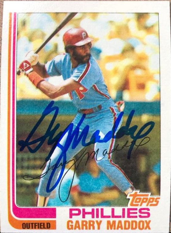 Garry Maddox Autographed 1982 Topps #20