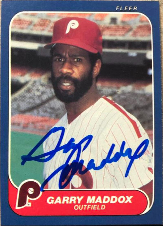 Garry Maddox Autographed 1986 Fleer #445