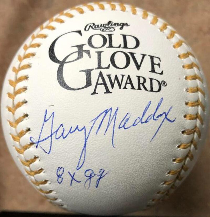 Garry Maddox Autographed Rawlings Official Gold Glove Baseball 8 X G.G. RARE