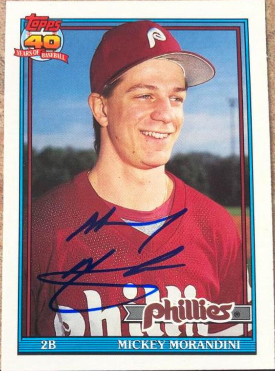 Mickey Morandini Autographed 1991 O-Pee-Chee #342