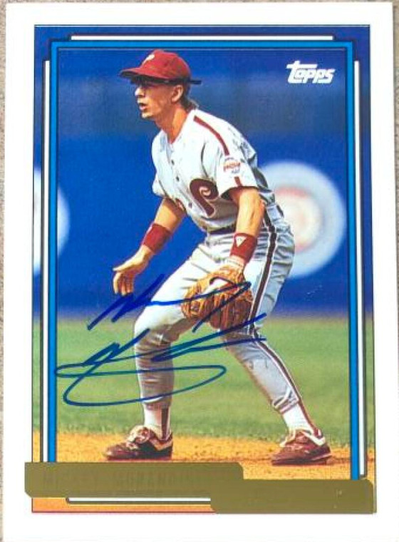 Mickey Morandini Autographed 1992 Topps Gold #587