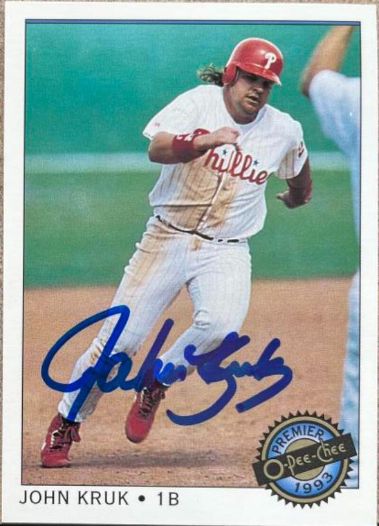 John Kruk Autographed 1993 O-Pee-Chee Premier #76