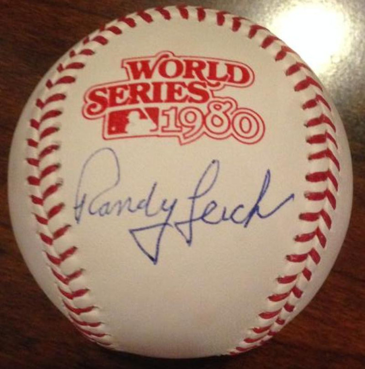 SOLD 4575 Randy Lerch Autographed 1980 World Series Baseball