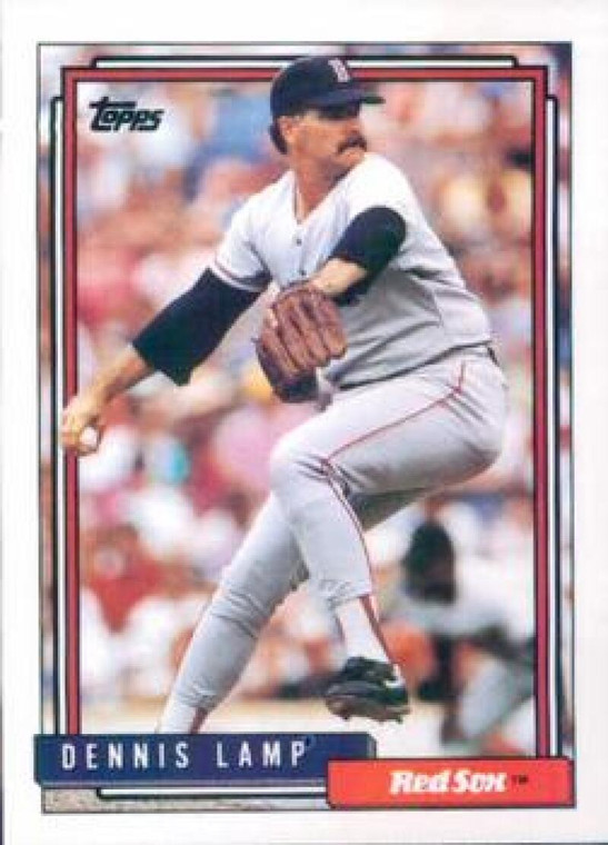 1992 Topps #653 Dennis Lamp VG Boston Red Sox 