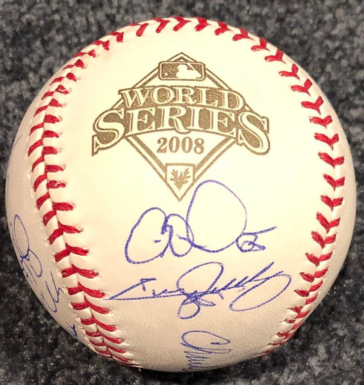2008 Phillies Team Autographed 2008 World Series Ball Absolutely Beautiful.  