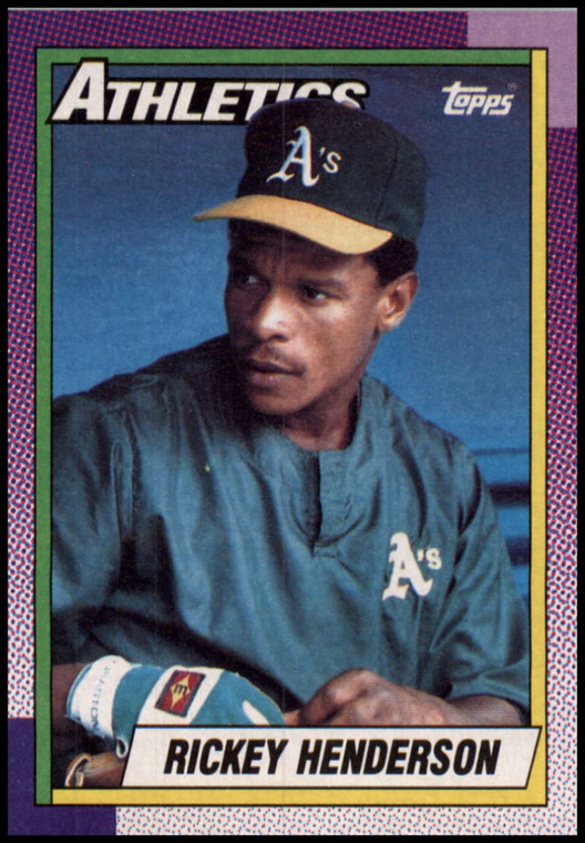 1990 Topps #450 Rickey Henderson VG Oakland Athletics 