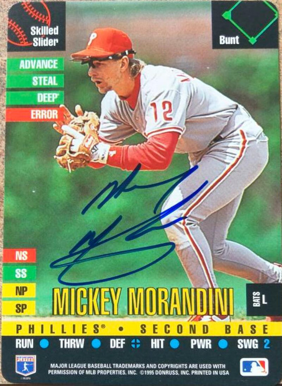 Mickey Morandini Autographed 1995 Donruss Top of the Order #NNO