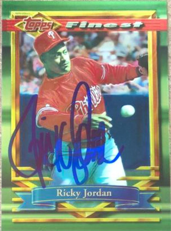 Ricky Jordan Autographed 1994 Topps Finest #297