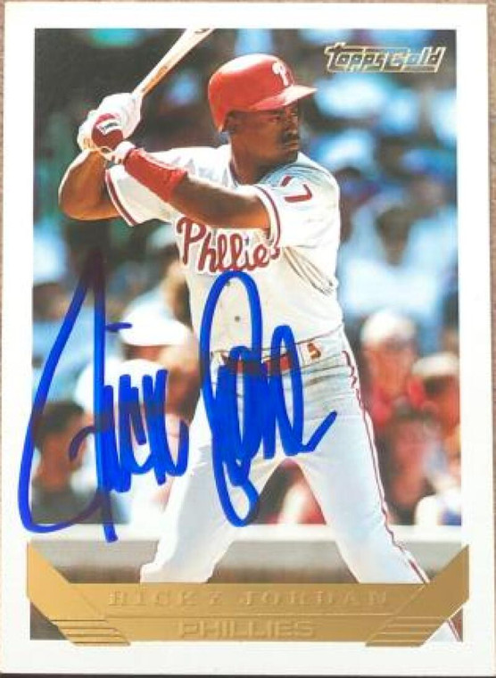 Ricky Jordan Autographed 1993 Topps Gold #585