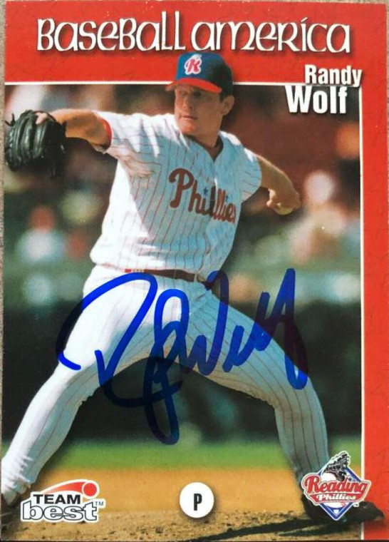 Randy Wolf Autographed 1999 Team Best Baseball America #98