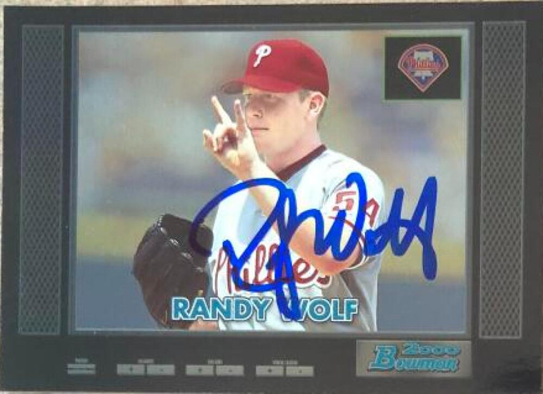 Randy Wolf Autographed 2000 Bowman Retro/Future #312