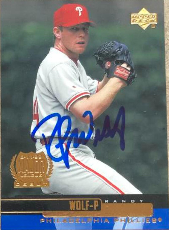 Randy Wolf Autographed 2000 Upper Deck #198