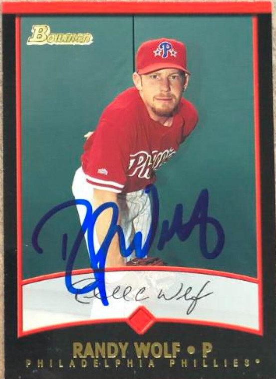 Randy Wolf Autographed 2001 Bowman #39