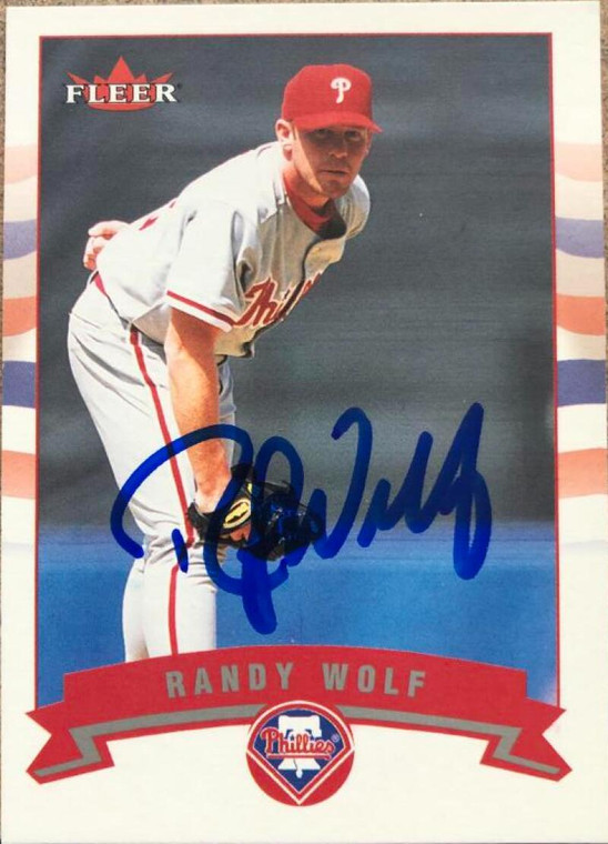 Randy Wolf Autographed 2002 Fleer #215