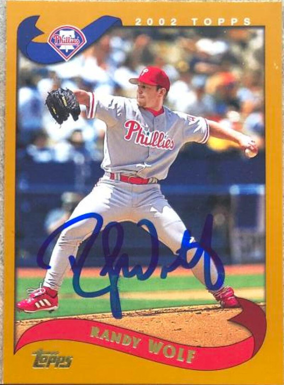 Randy Wolf Autographed 2002 Topps #221