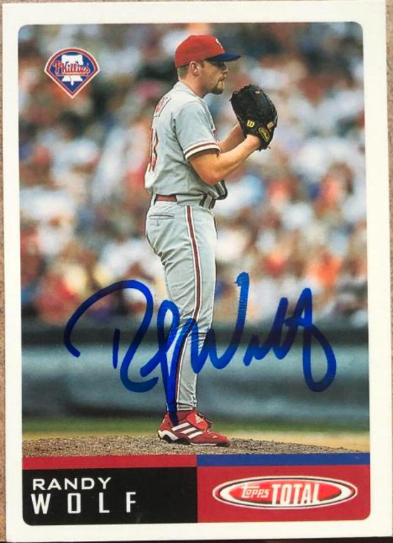 Randy Wolf Autographed 2002 Topps Total #129