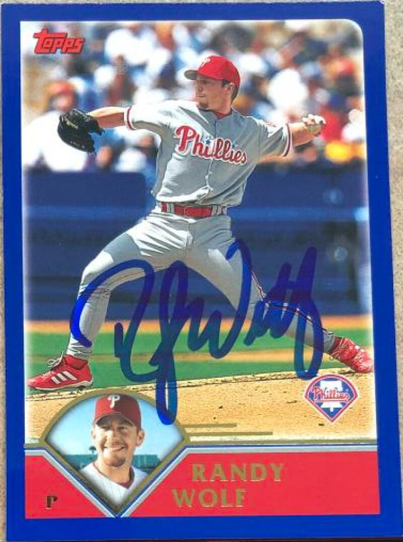 Randy Wolf Autographed 2003 Topps #76