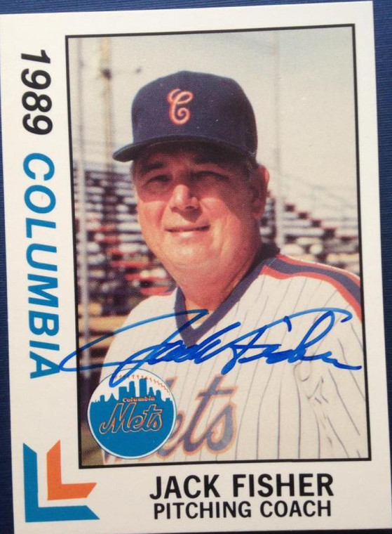 Jack Fisher Autographed 1989 Best Columbia Mets #23