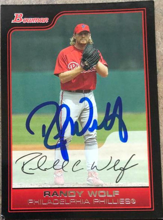 Randy Wolf Autographed 2006 Bowman #29