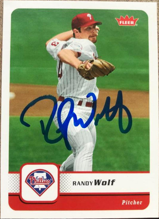 Randy Wolf Autographed 2006 Fleer #262