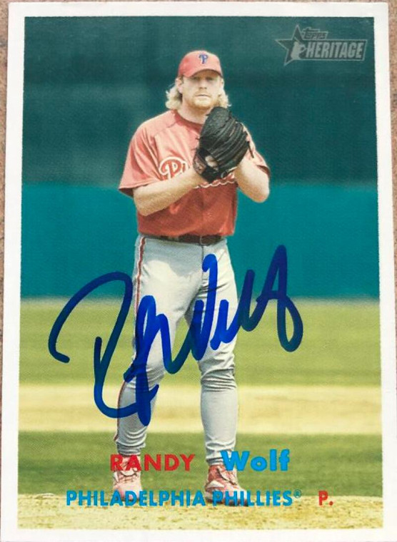 Randy Wolf Autographed 2006 Topps Heritage #469