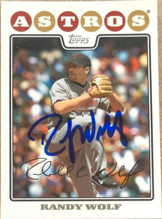 Randy Wolf Autographed 2008 Topps Updates & Highlights #UH61