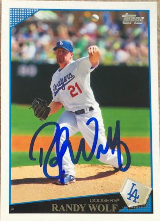 Randy Wolf Autographed 2009 Topps #597