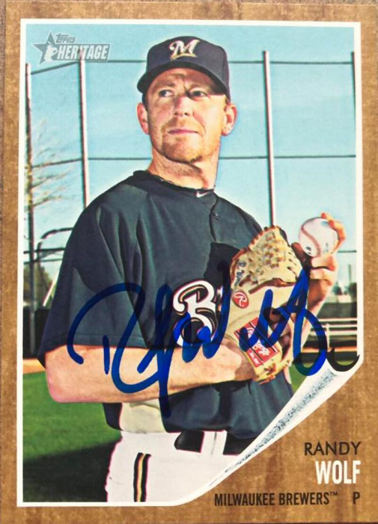 Randy Wolf Autographed 2011 Topps Heritage #361