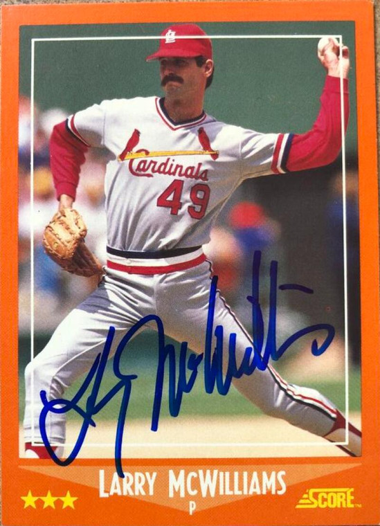 SOLD 120183 Larry McWilliams Autographed 1988 Score Rookie/Traded #613