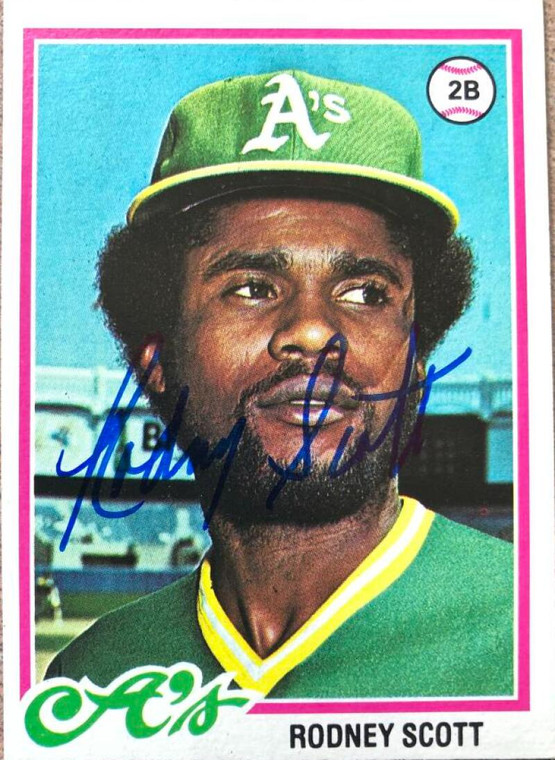Rodney Scott Autographed 1978 Topps #191 Oakland Athletics Card 
