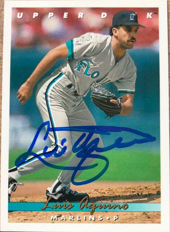 Luis Aquino Autographed 1993 Upper Deck #711