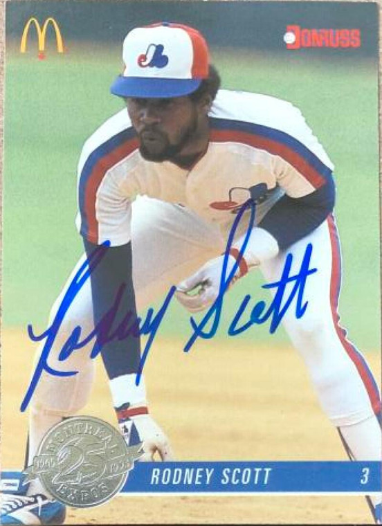 Rodney Scott Autographed 1993 Donruss McDonalds Montreal Expos #18