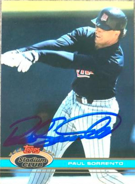 Paul Sorrento Autographed 1991 Stadium Club #408