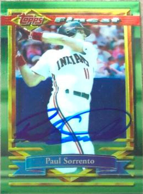 Paul Sorrento Autographed 1994 Topps Finest #185