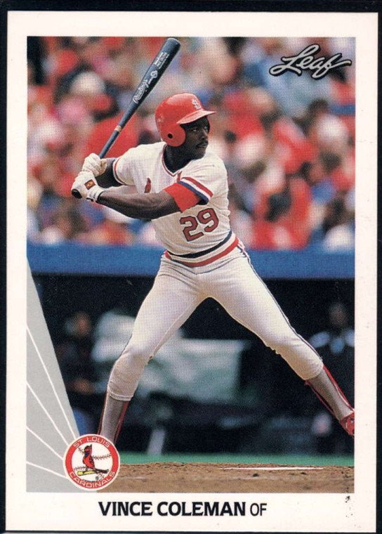 1990 Leaf #90 Vince Coleman VG St. Louis Cardinals 